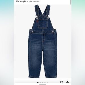 Blue denim unisex overalls